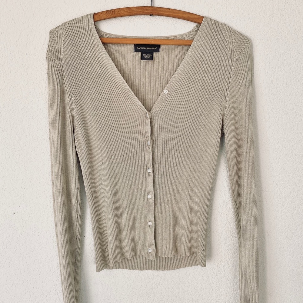 Tan Vintage Cardigan - Picture 4 of 7